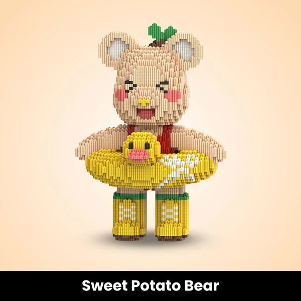 Ted Bricks Miniatur-Bären aus Bausteinen zum Zusammenbauen (über 3000 Teile)